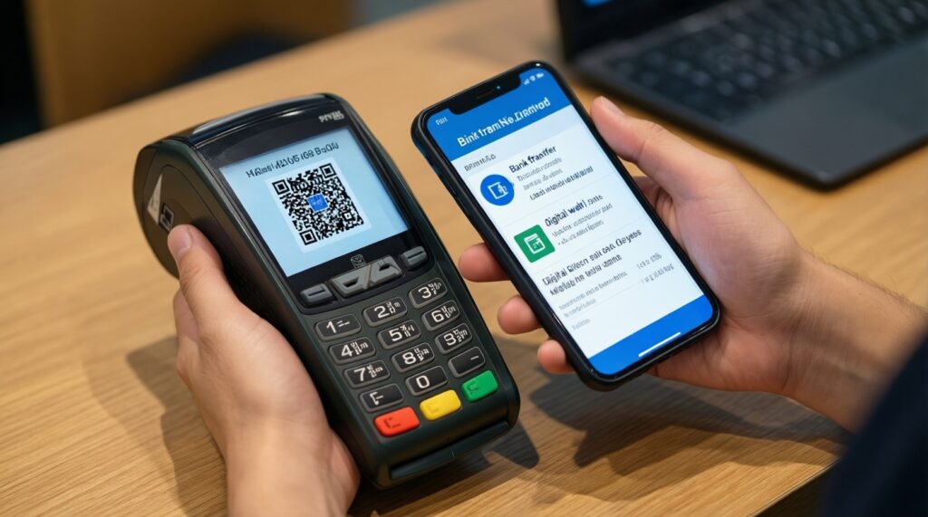 วิธีฝากและถอนเงิน: เปรียบเทียบ QR/วอลเล็ท/คริปโต เรื่องค่าธรรมเนียมและความเร็ว - иллюстрация